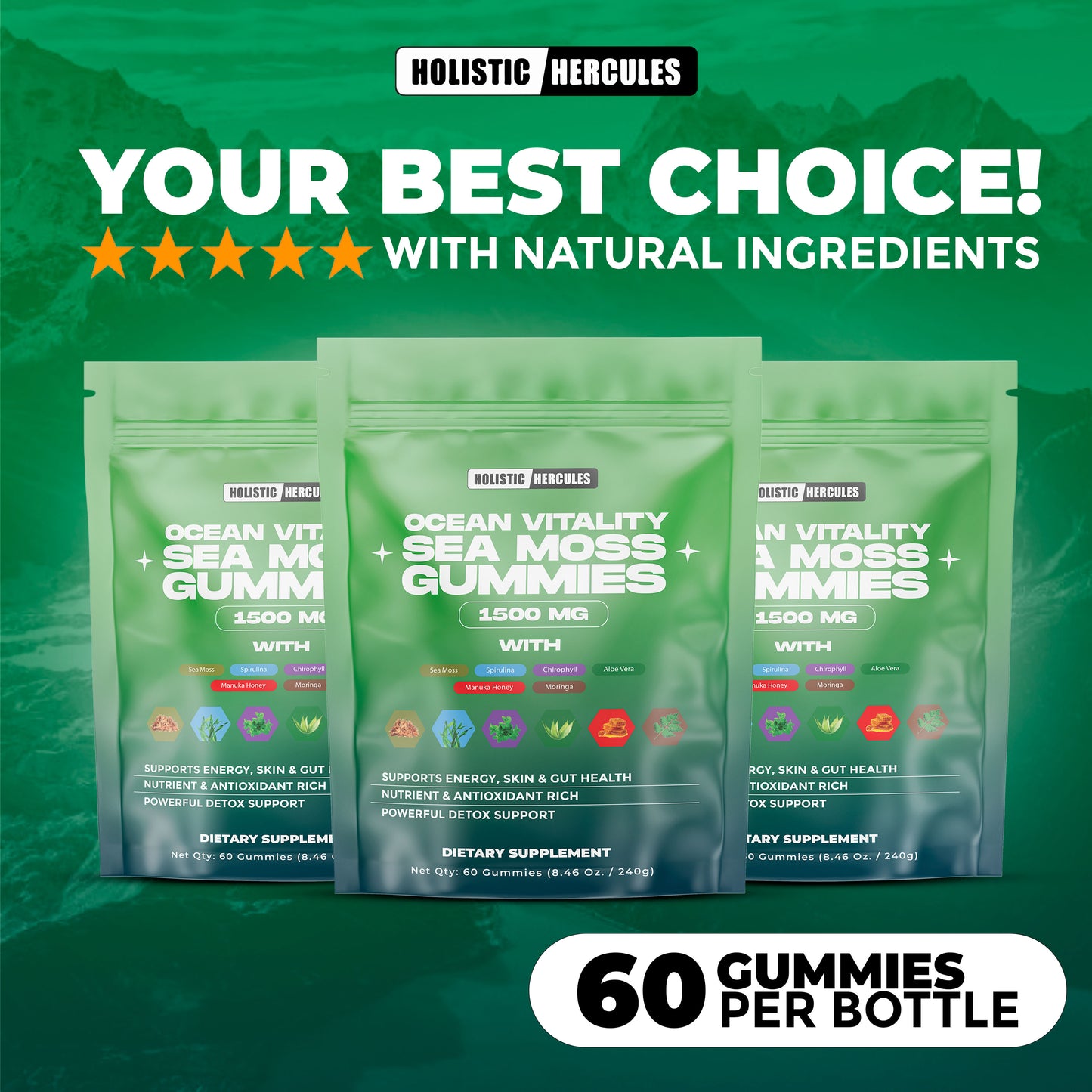 Hercules Sea Moss Gummies (Energy & Libido Boosting)