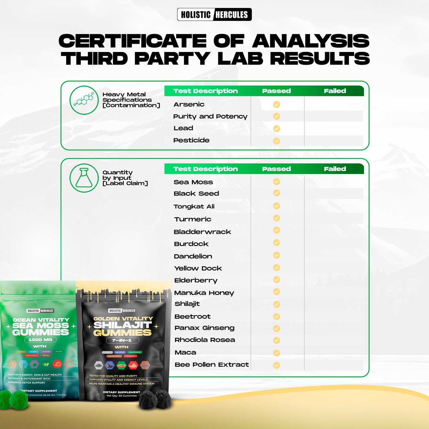 Hercules Shilajit & Sea Moss Gummies Bundle