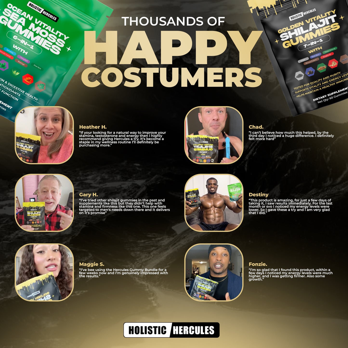 Hercules Shilajit & Sea Moss Gummies Bundle