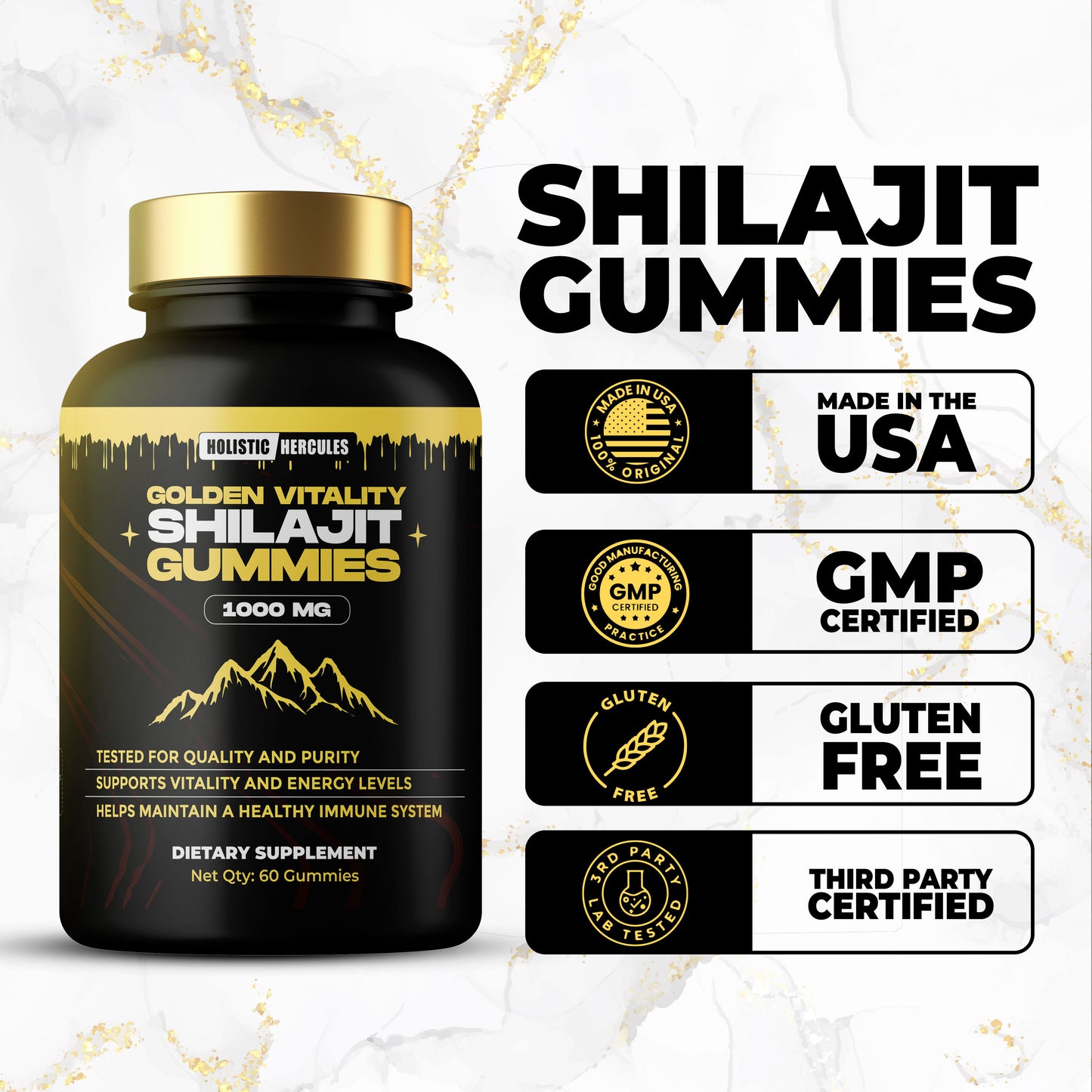 Golden Vitality Shilajit Gummies™