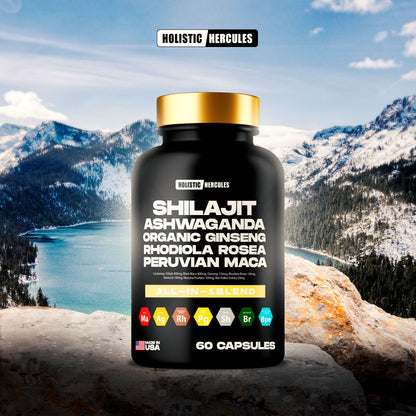 Testosterone - God Mode - Ultra Potent - Blood Flow Boosting - Vitality Boost - Mineralizing - Power Growth - 8 in 1 potent Shilajit blend