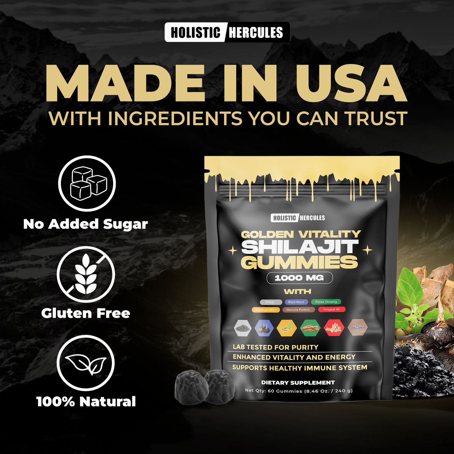 Golden Vitality Shilajit Gummies