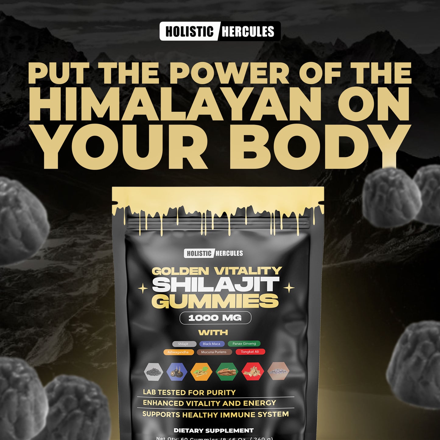 Golden Vitality Shilajit Gummies