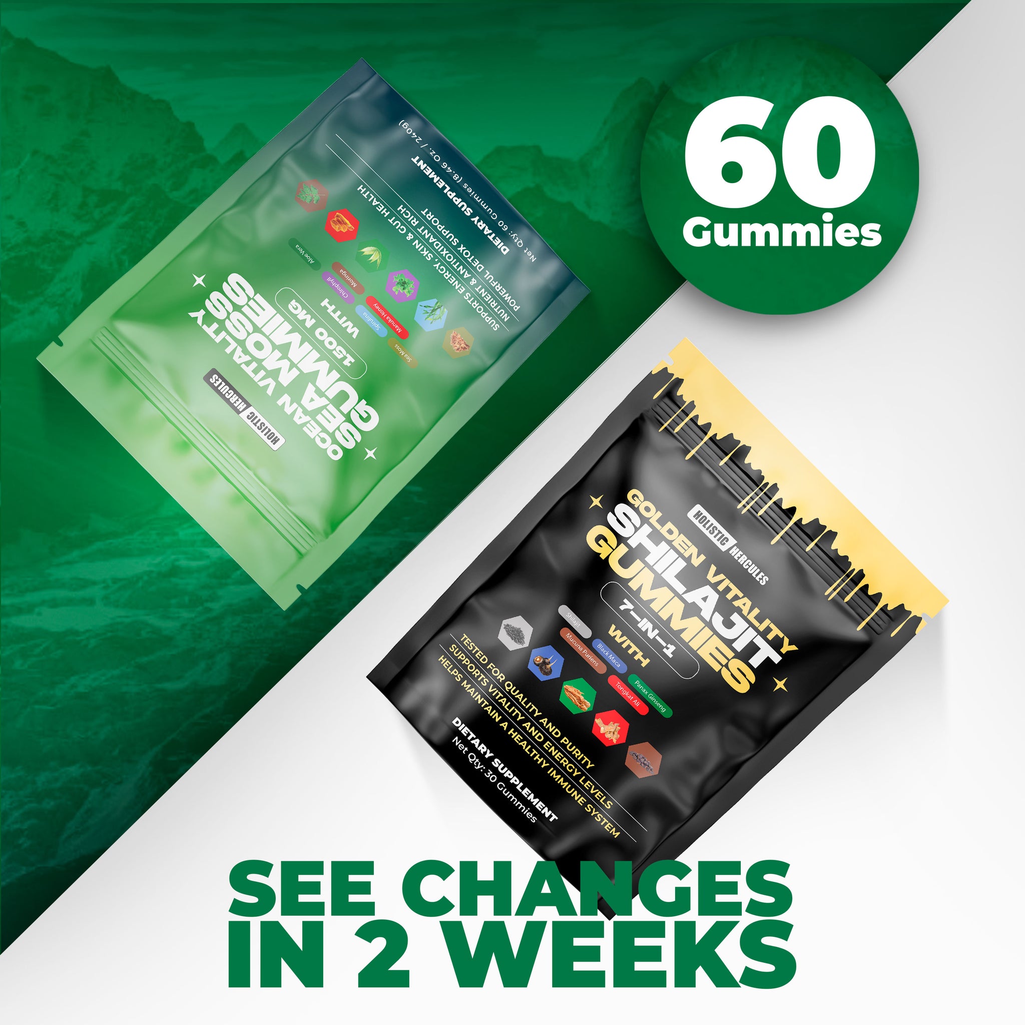 Hercules Shilajit & Sea Moss Gummies (90 Day Supply)
