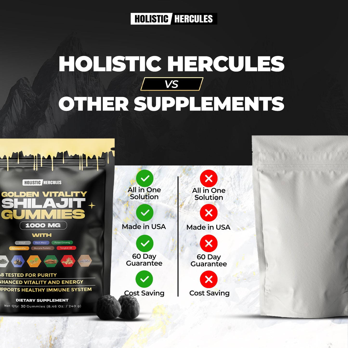 Golden Vitality Shilajit Gummies