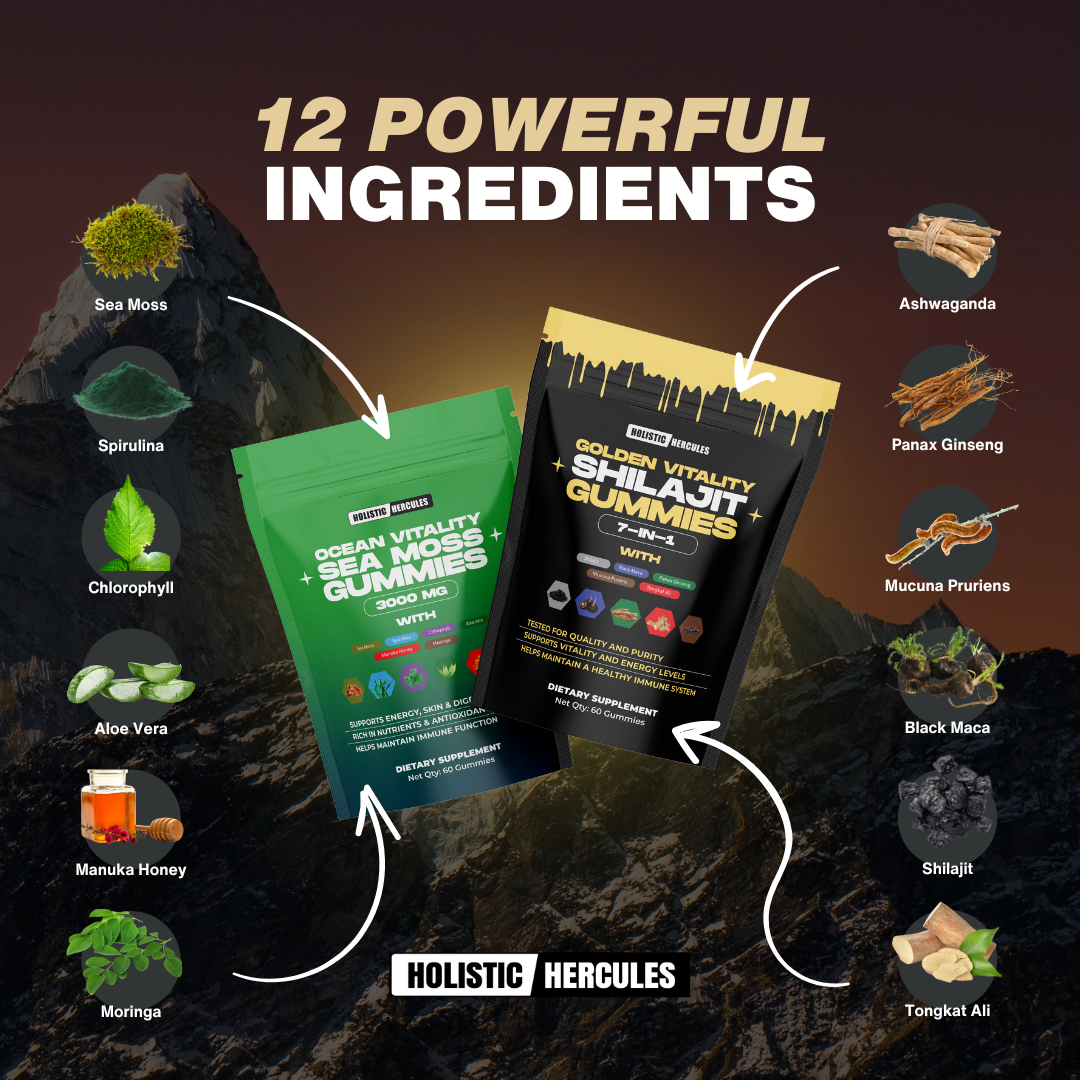 Hercules Shilajit & Sea Moss Gummies (90 Day Supply)