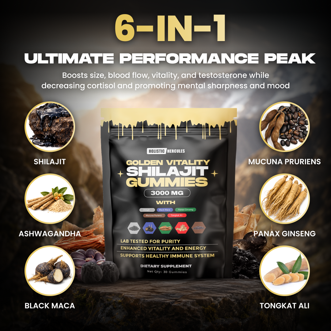 Golden Vitality Shilajit Gummies (SALE)
