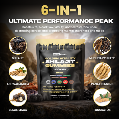Golden Vitality Shilajit Gummies (SALE)
