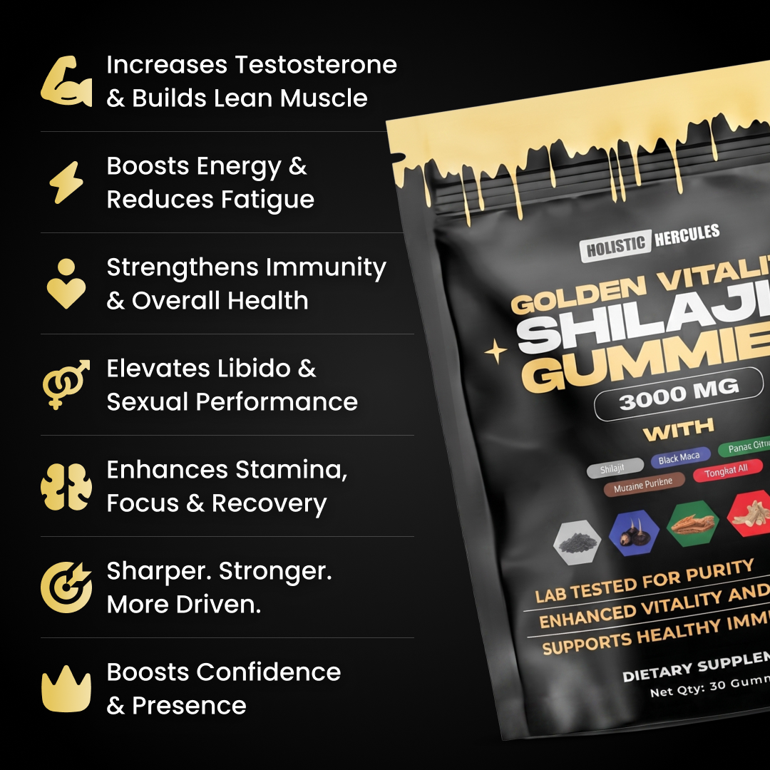 Golden Vitality Shilajit Gummies (SALE)